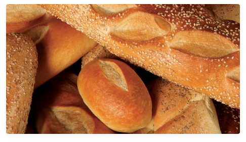 Variety of bread rolls
