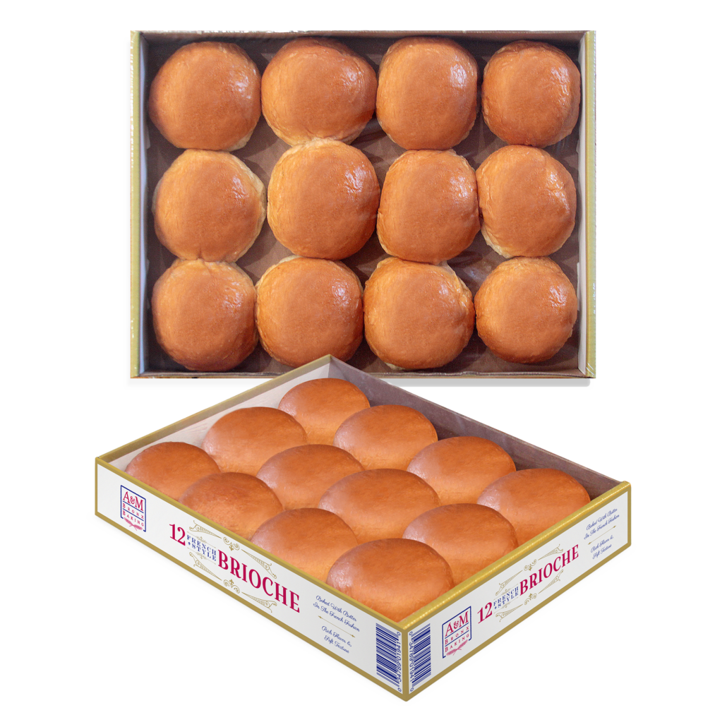 Premium Brioche Rolls 12 Pack Aandm Bronx Baking 8620